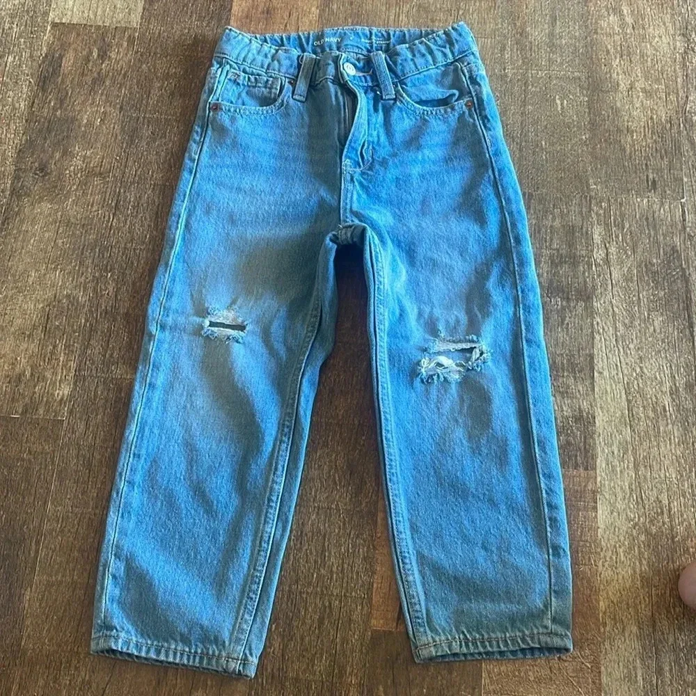 Old navy kids high rise slouchy straight built in touch